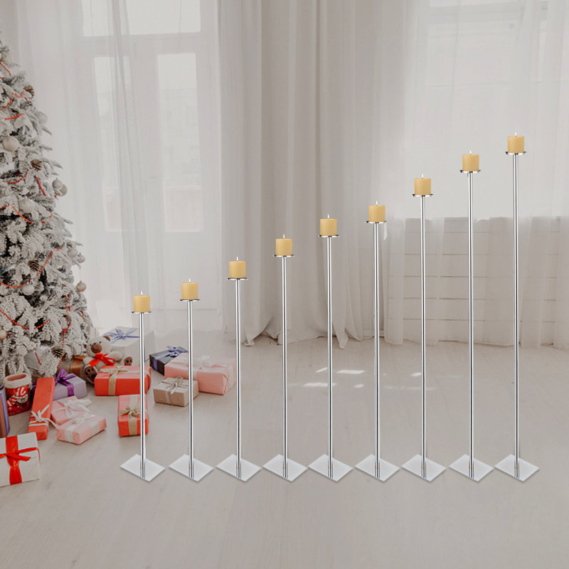 Ebern Designs 9pcs FreeStanding Floor Candle Holders Set & Reviews